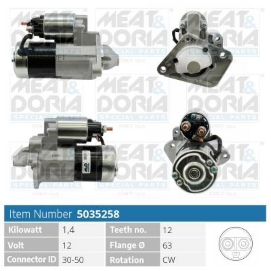 

Стартер 12V 1,4KW Renault Megane III, Dacia Duster (HS) 1.6