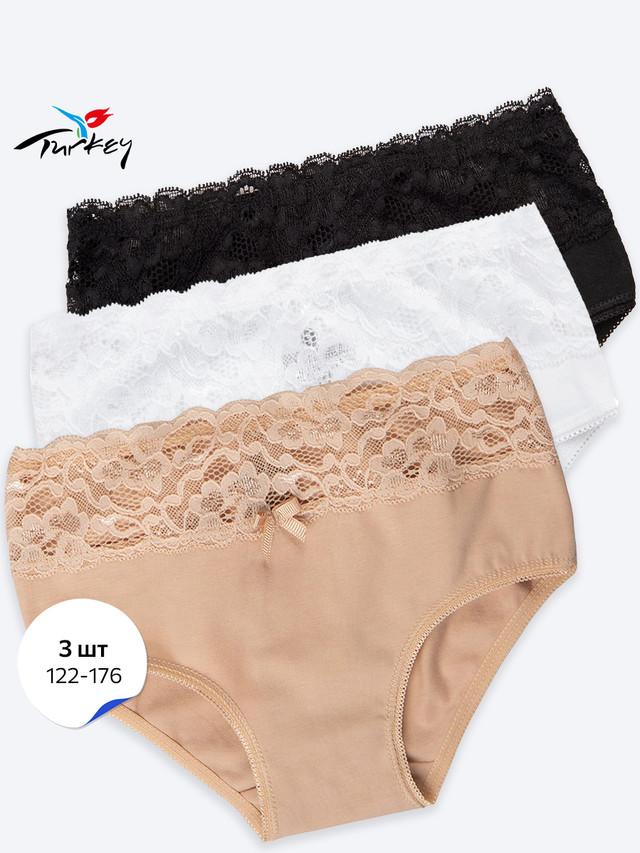 

Трусы детские Baykar 5940, белый.черный.бежевый, 146, 5940