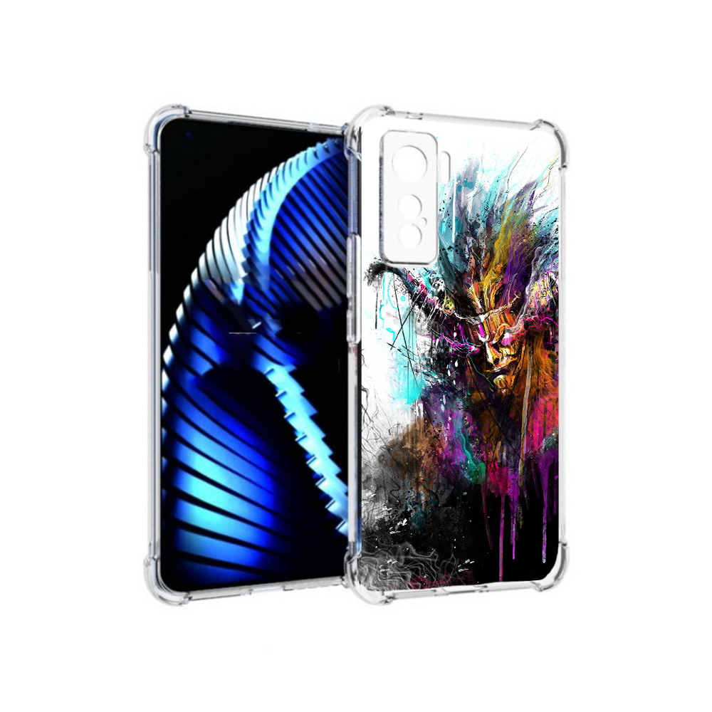 

Чехол MyPads Tocco для Vivo iQOO 5 яркий дьявол, Прозрачный, Tocco