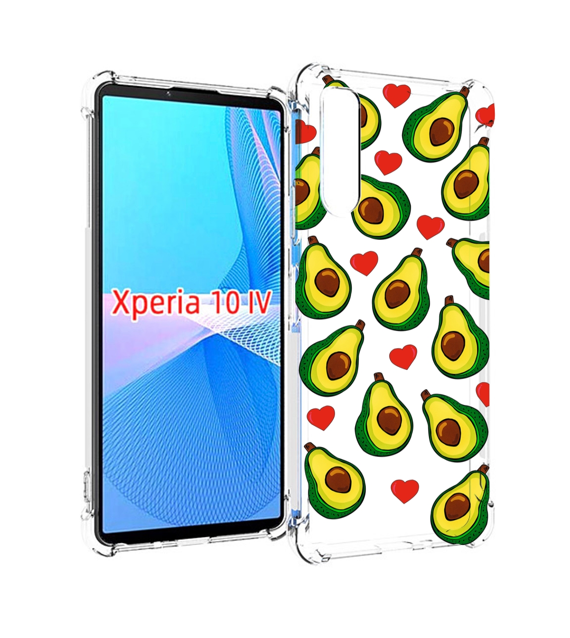 

Чехол MyPads миленькие-авокадо для Sony Xperia 10 IV (10-4), Прозрачный, Tocco