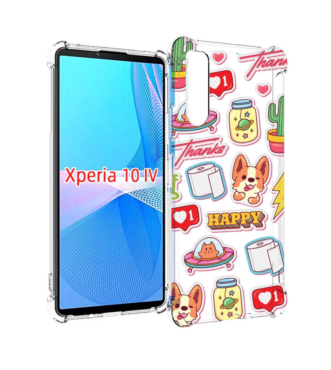 

Чехол MyPads милые-стикеры-корги для Sony Xperia 10 IV (10-4), Прозрачный, Tocco