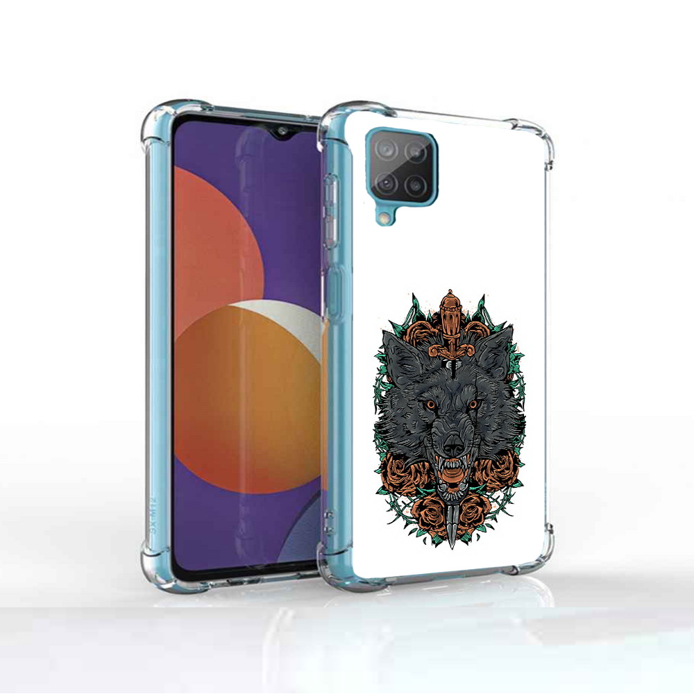 

Чехол MyPads Tocco для Samsung Galaxy M12 красивый злой волк (PT226930.536.409), Прозрачный, Tocco