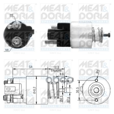 

Реле втягивающее стартера MEAT&DORIA 46155