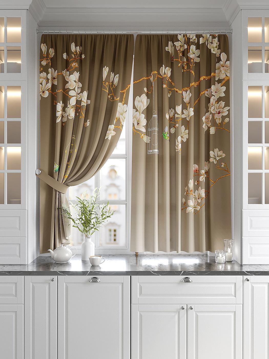 

Комплекты штор AT HOME Салирк высота 180 см, ширина 150 см, Бежевый, 920685