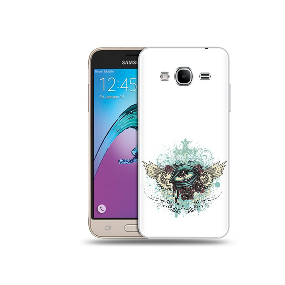 Чехол MyPads Tocco для Samsung Galaxy J3 (2016) плачущий глаз с крыльями (PT29089.580.544)