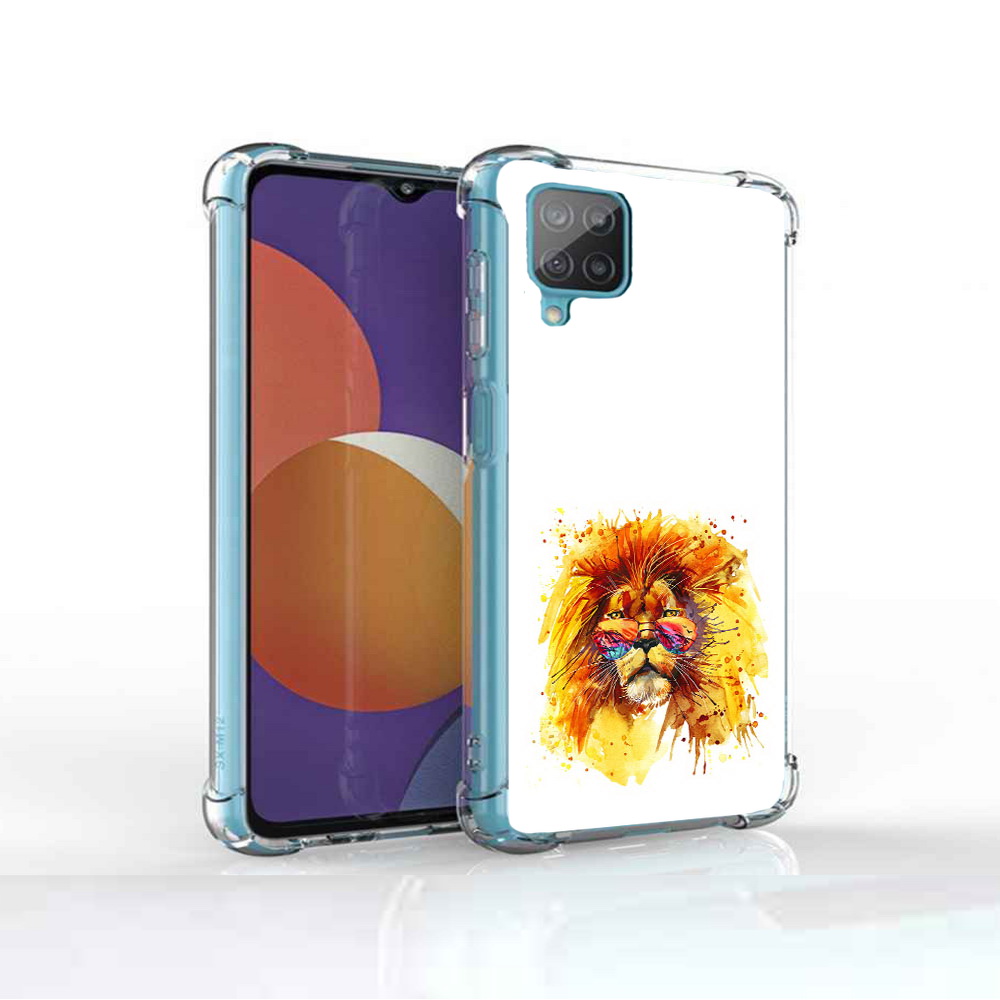 

Чехол MyPads Tocco для Samsung Galaxy M12 лев в очках (PT226930.536.436), Прозрачный, Tocco