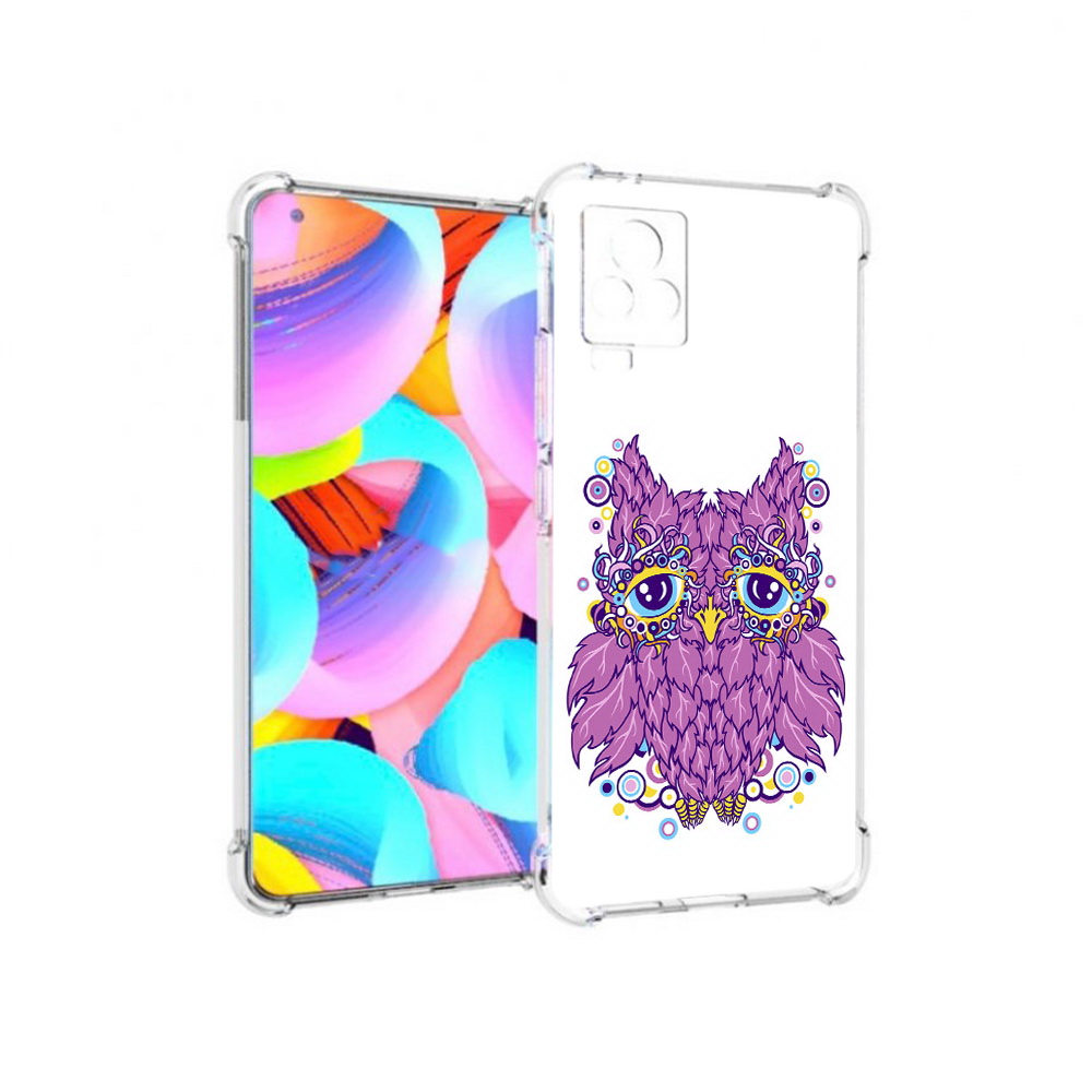 

Чехол MyPads Tocco для Vivo IQOO 7 Розовая сова (PT226958.415.147), Прозрачный, Tocco