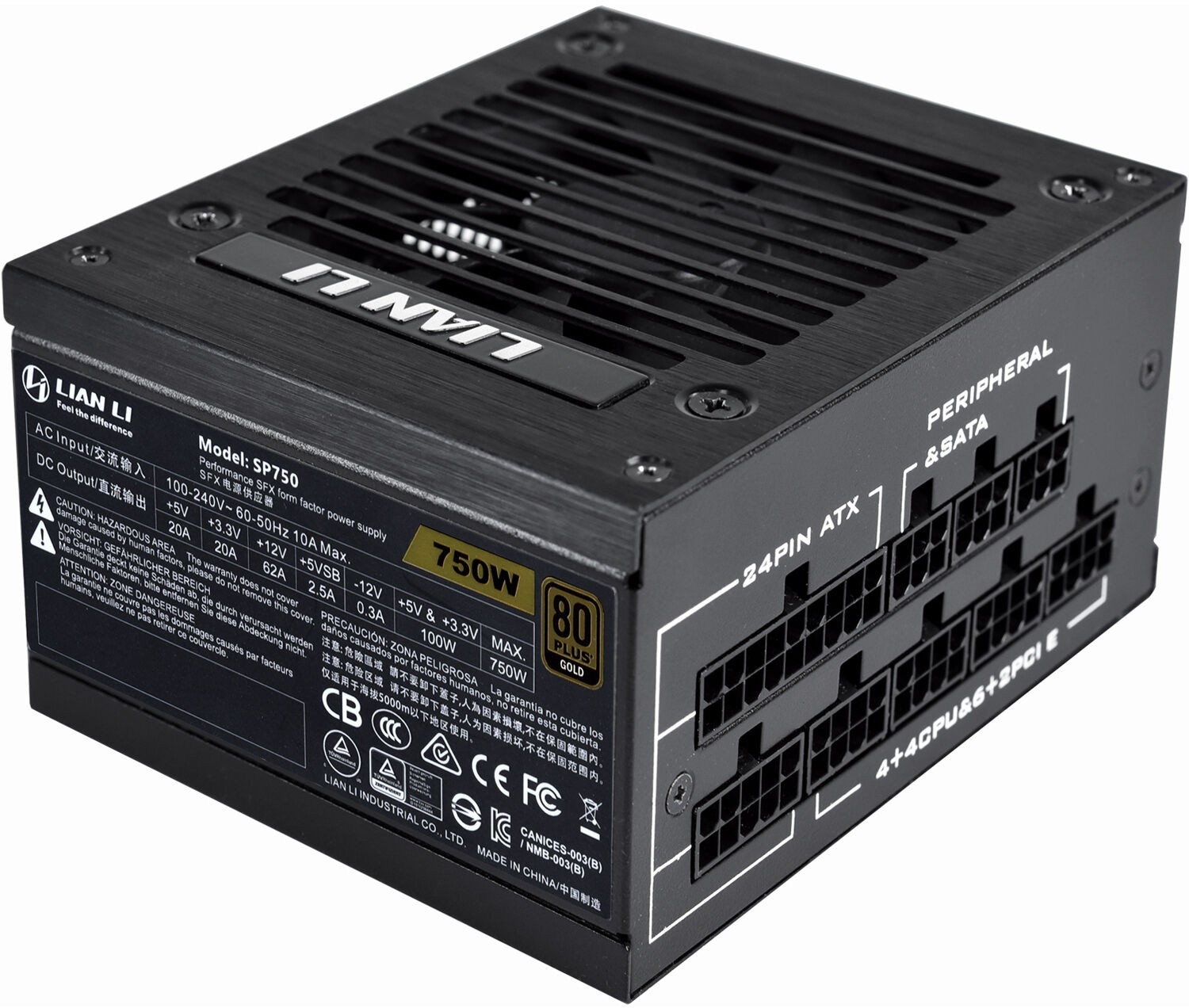 

Блок питания Lian Li SP750 750W черный (G89.SP750B.00EU), SP750