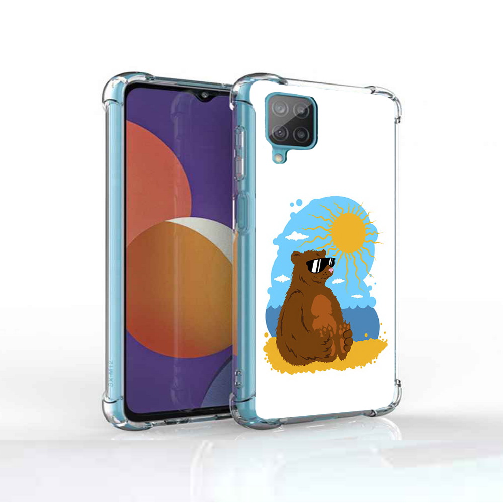 

Чехол MyPads Tocco для Samsung Galaxy M12 медведь на чиле (PT226930.536.468), Прозрачный, Tocco