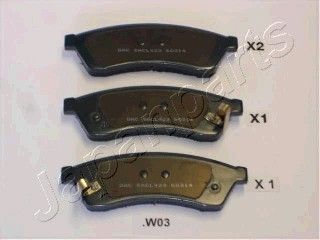 

Тормозные колодки Japanparts дисковые PPW03AF