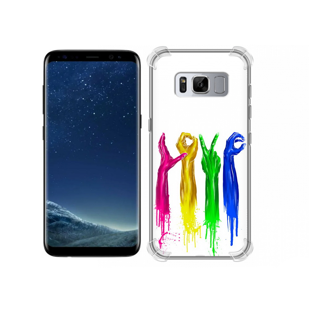 

Чехол MyPads Tocco для Samsung Galaxy S8 яркие руки love (PT62300.601.707), Прозрачный, Tocco