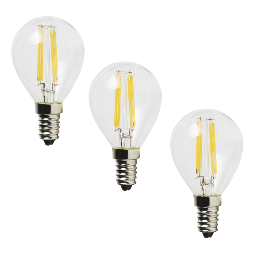 фото Светодиодная лампа vklux bk-14w5g45 edison, 5 вт, 3000к, стекло 3 шт.