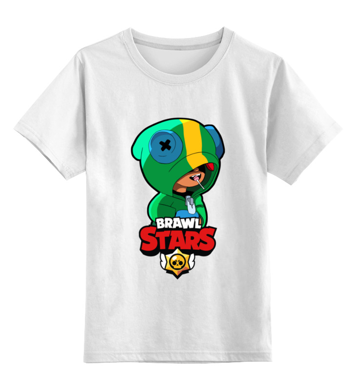 

Футболка детская Printio Brawl stars leon цв. белый р. 164, Brawl stars leon