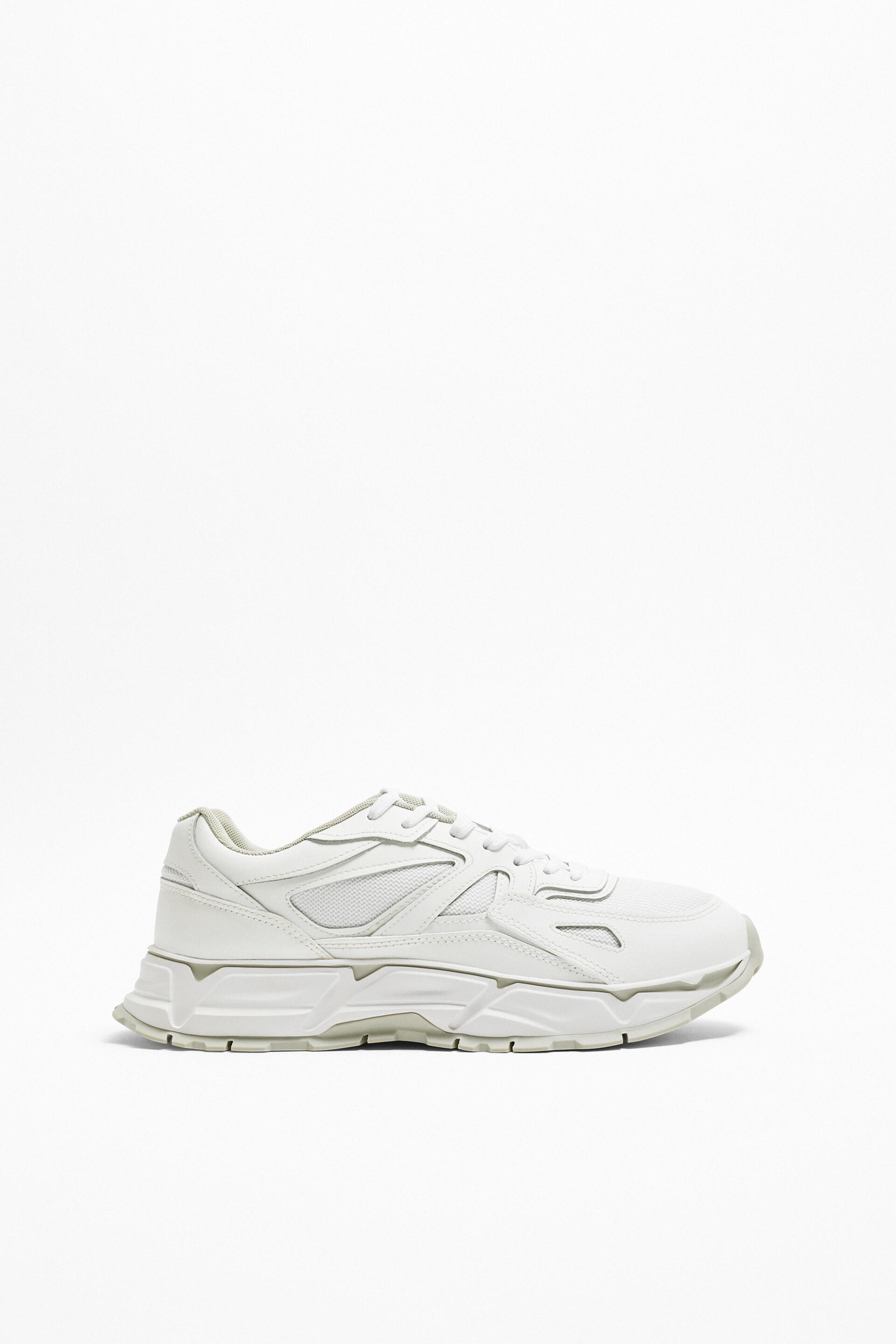 

Кроссовки мужские ZARA 185975 белые 45 RU (доставка из-за рубежа), 185975
