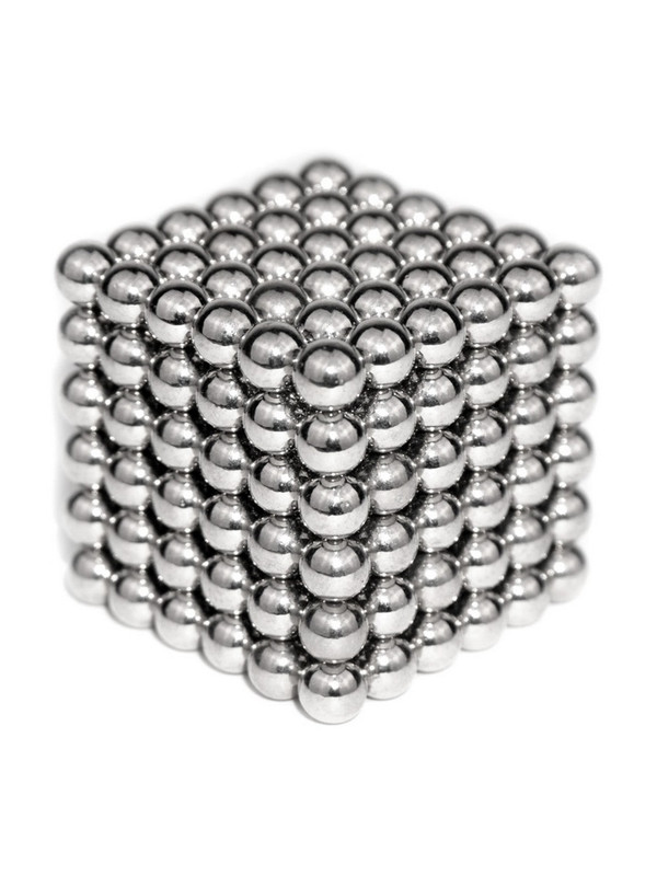 Куб Crocus-Life из магнитных шариков MagnetXL B216-S, 5мм x 216шт., серебристый B216-S