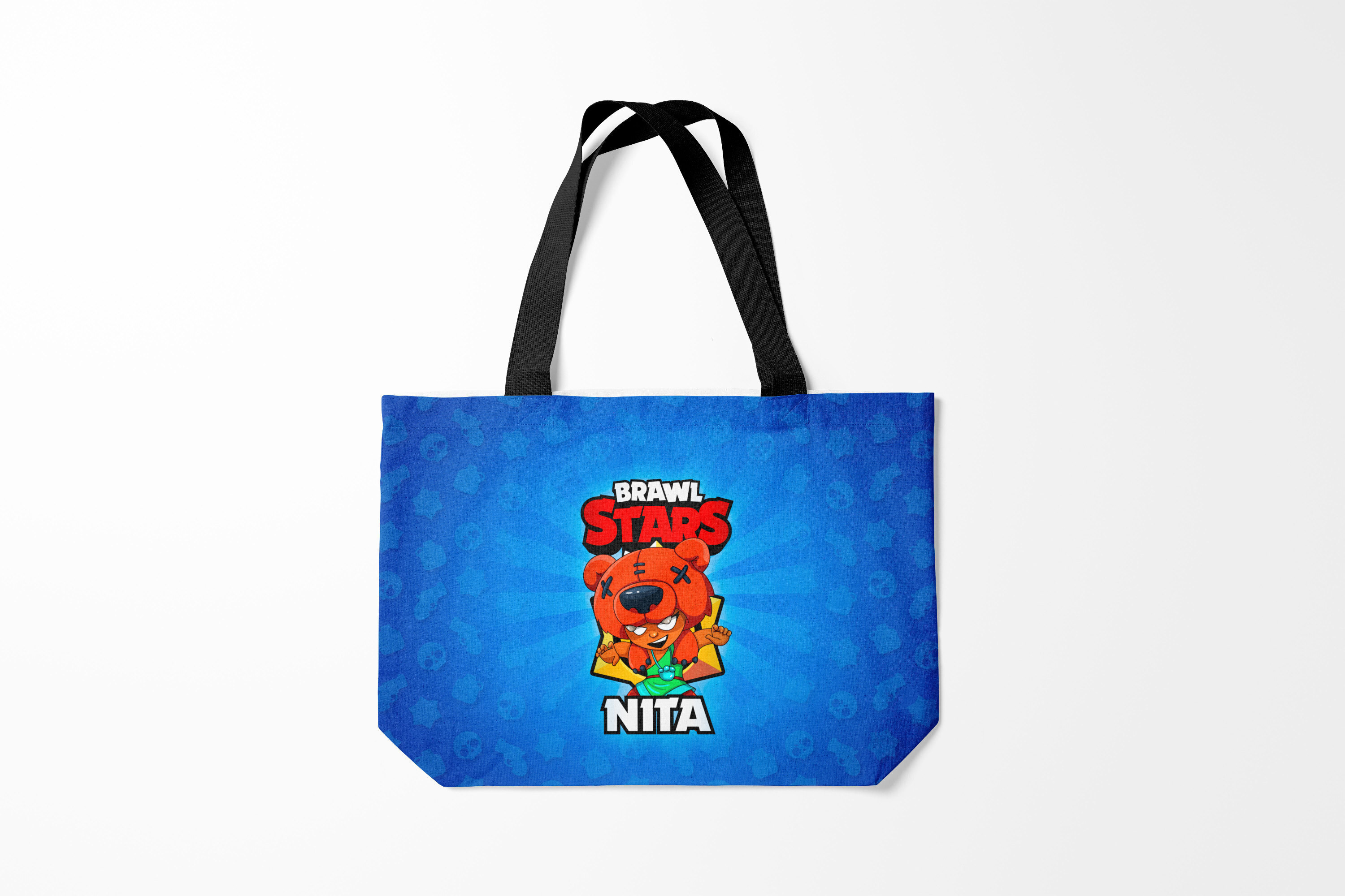 

Сумка шoппер унисекс Burnettie Brawl Stars NITA, голубой, Brawl Stars NITA