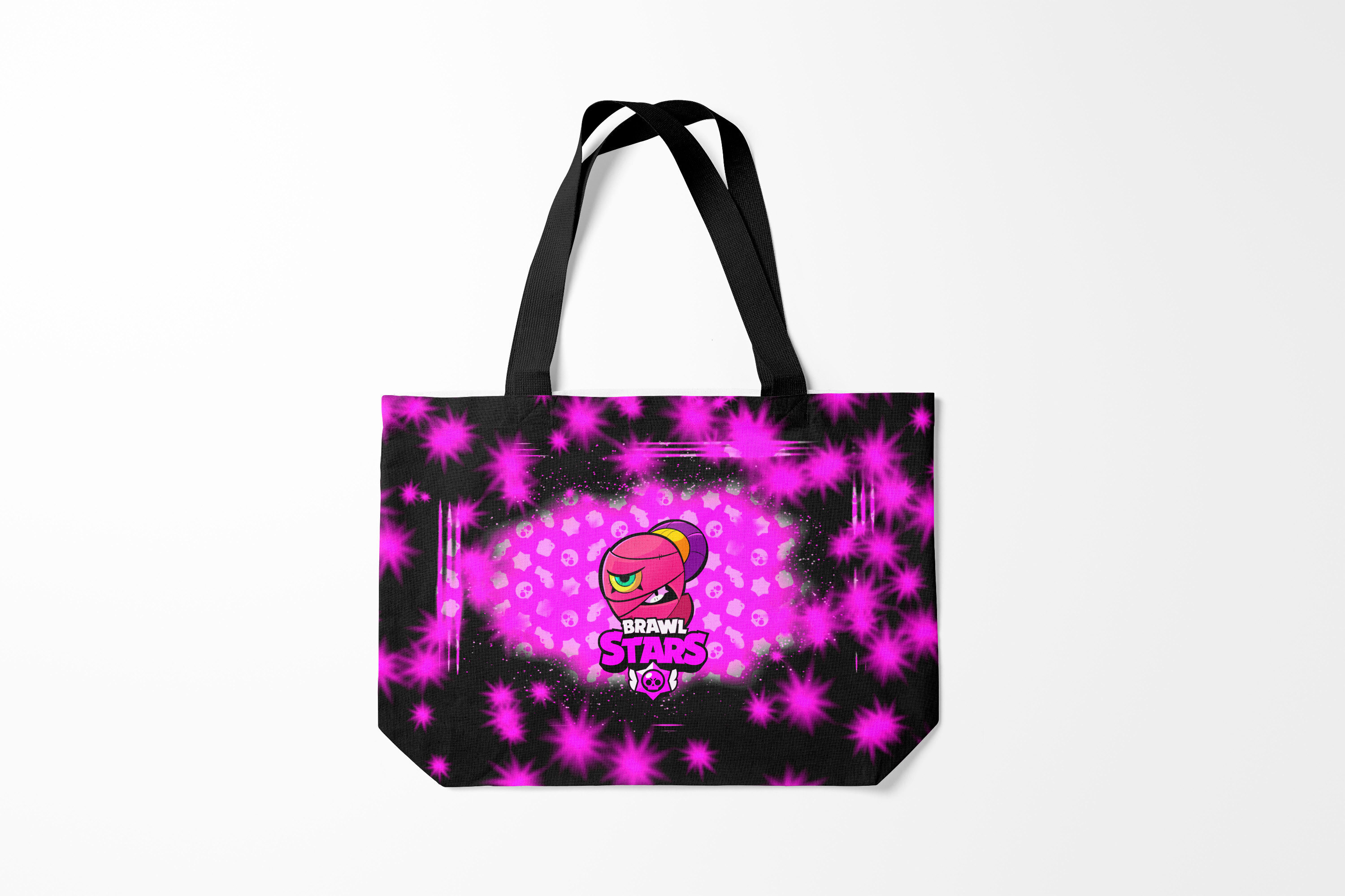 

Сумка шoппер унисекс Burnettie Brawl Stars NITA, черный; розовый, Brawl Stars NITA