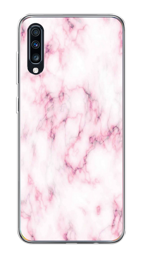 

Чехол на Samsung Galaxy A70 "Мрамор с розовым", Белый;розовый, 28150-1