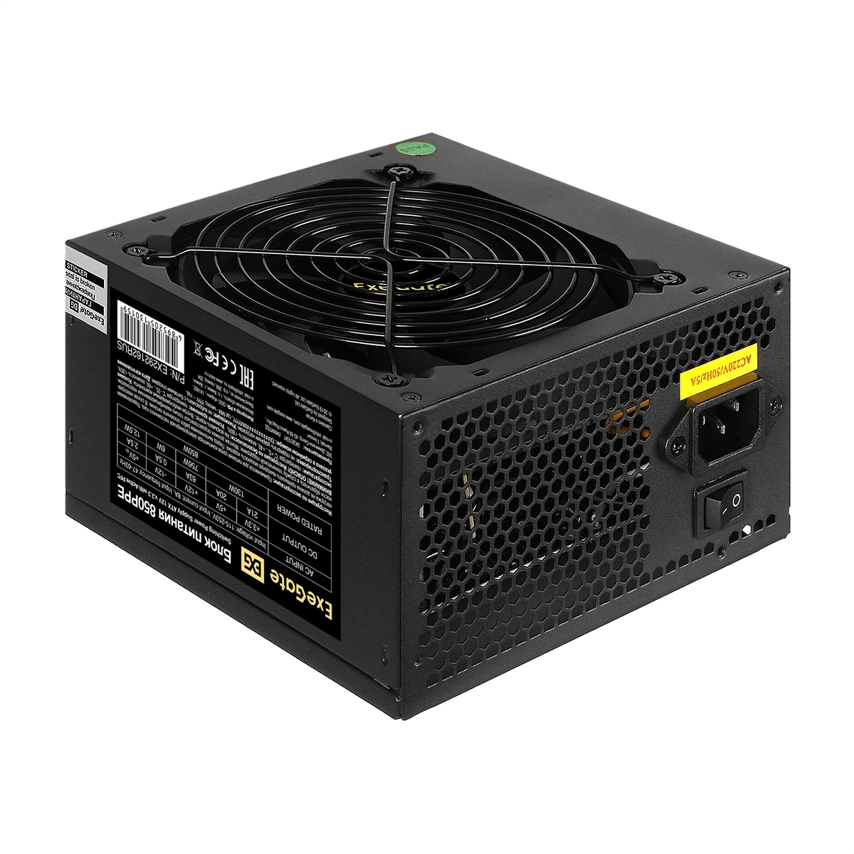 

Блок питания ExeGate 850PPE 850W (EX292162 RUS), Черный, 850PPE