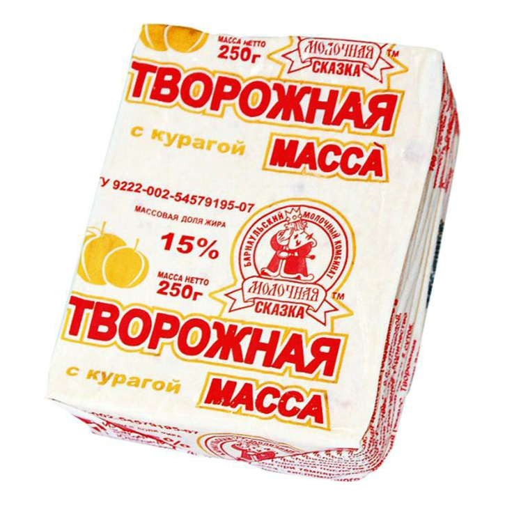 фото Творожная масса с курагой 15% 250 г nobrand