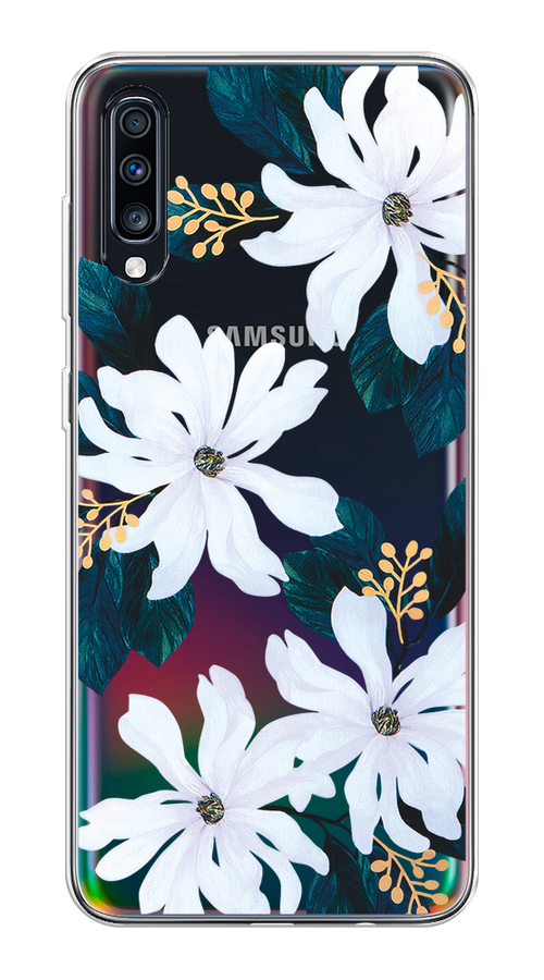 

Чехол на Samsung Galaxy A70 "Delilah Flower", Зеленый;белый, 28150-1