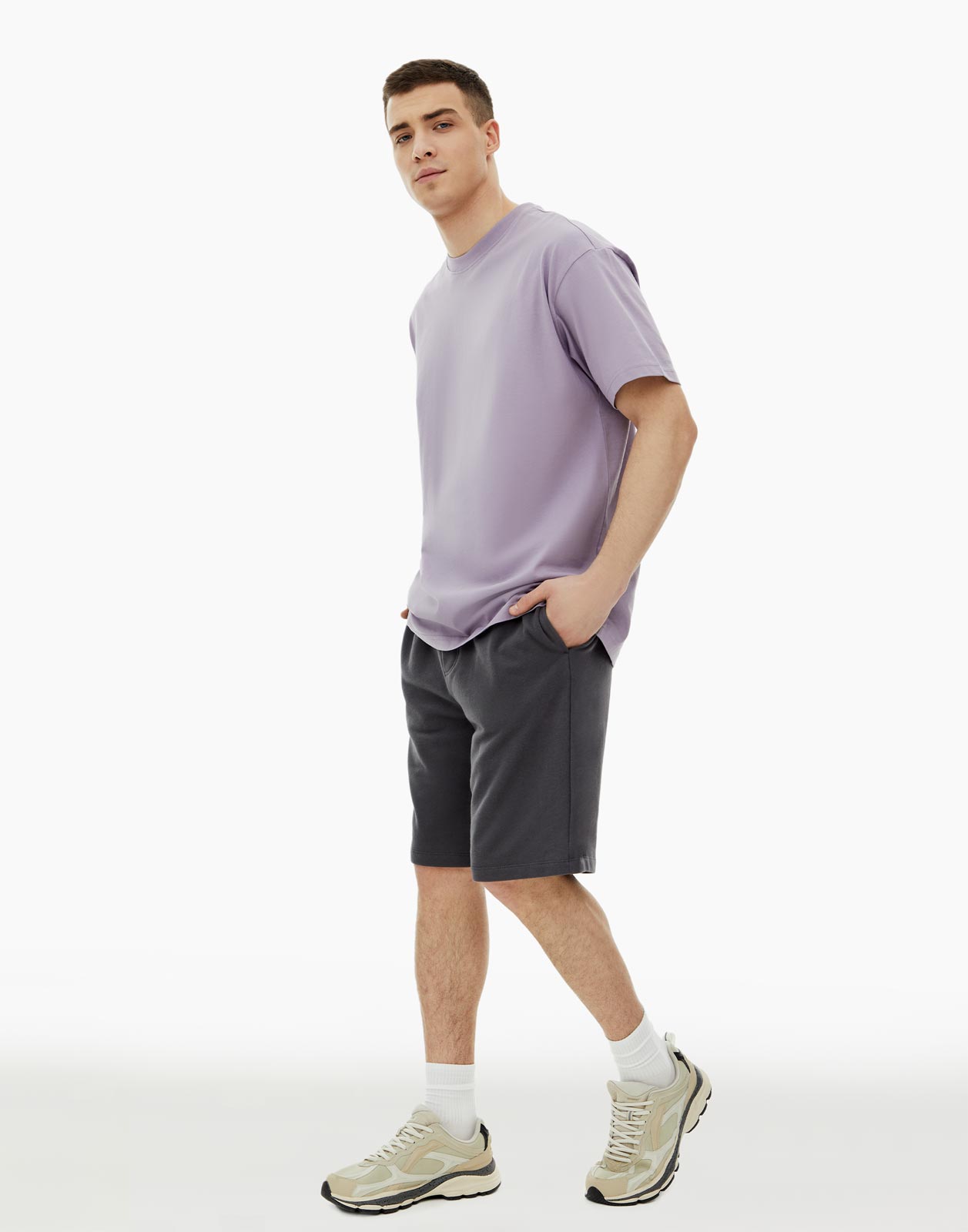 

Шорты мужские Gloria Jeans BSH006474 серые XS, Серый, BSH006474