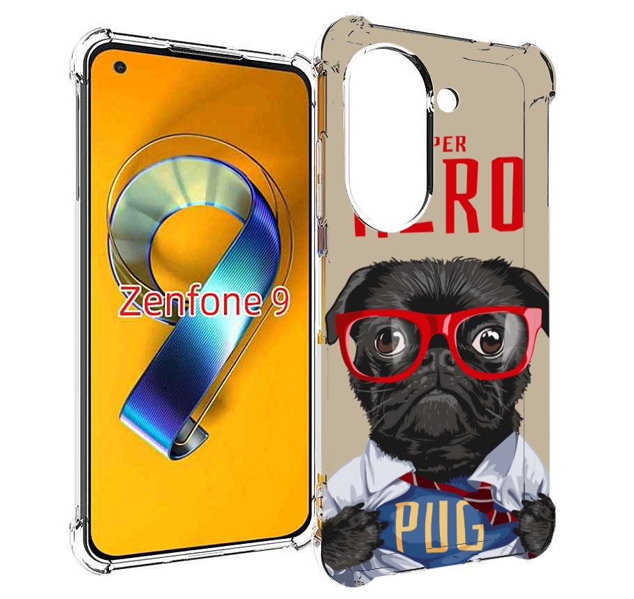 Чехол MyPads Герой-PUG для Asus Zenfone 9 (AI2202)