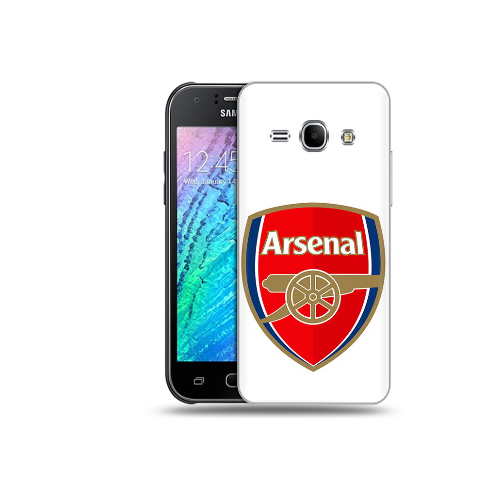 

Чехол MyPads Tocco для Samsung Galaxy J1 ФК Арсенал логотип (PT12095.602.174), Прозрачный, Tocco