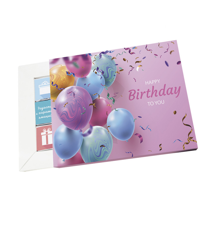 

Шоколадный набор Art&Craft Happy Birthday, 12 плиток, Шоколадный набор / плиточный шоколад