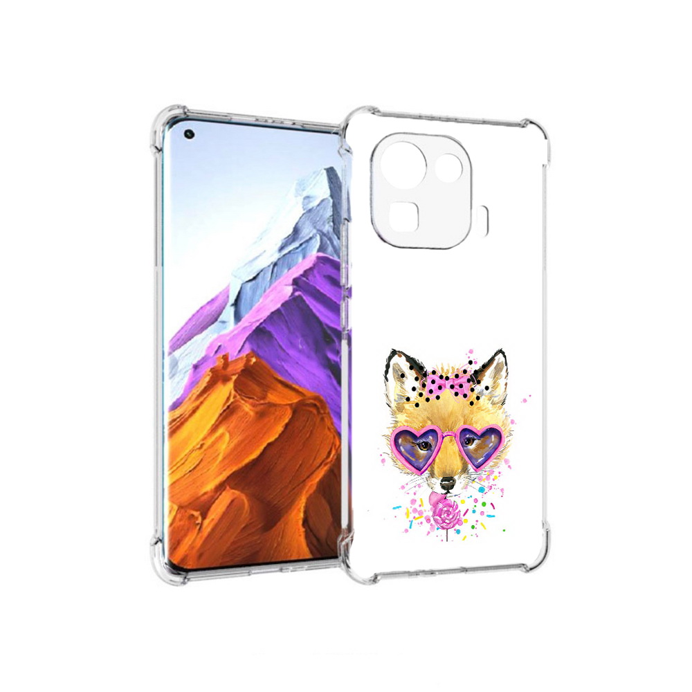 

Чехол MyPads Tocco для Xiaomi 11 Pro лисенок с бантиком (PT144585.286.441), Прозрачный, Tocco