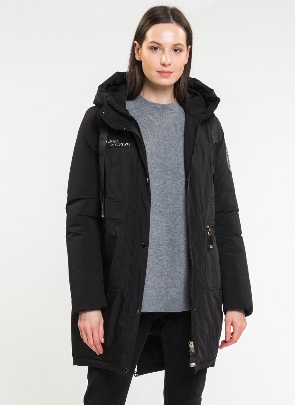 

Куртка женская Amimoda 65869 черная 46 RU, Черный, 65869