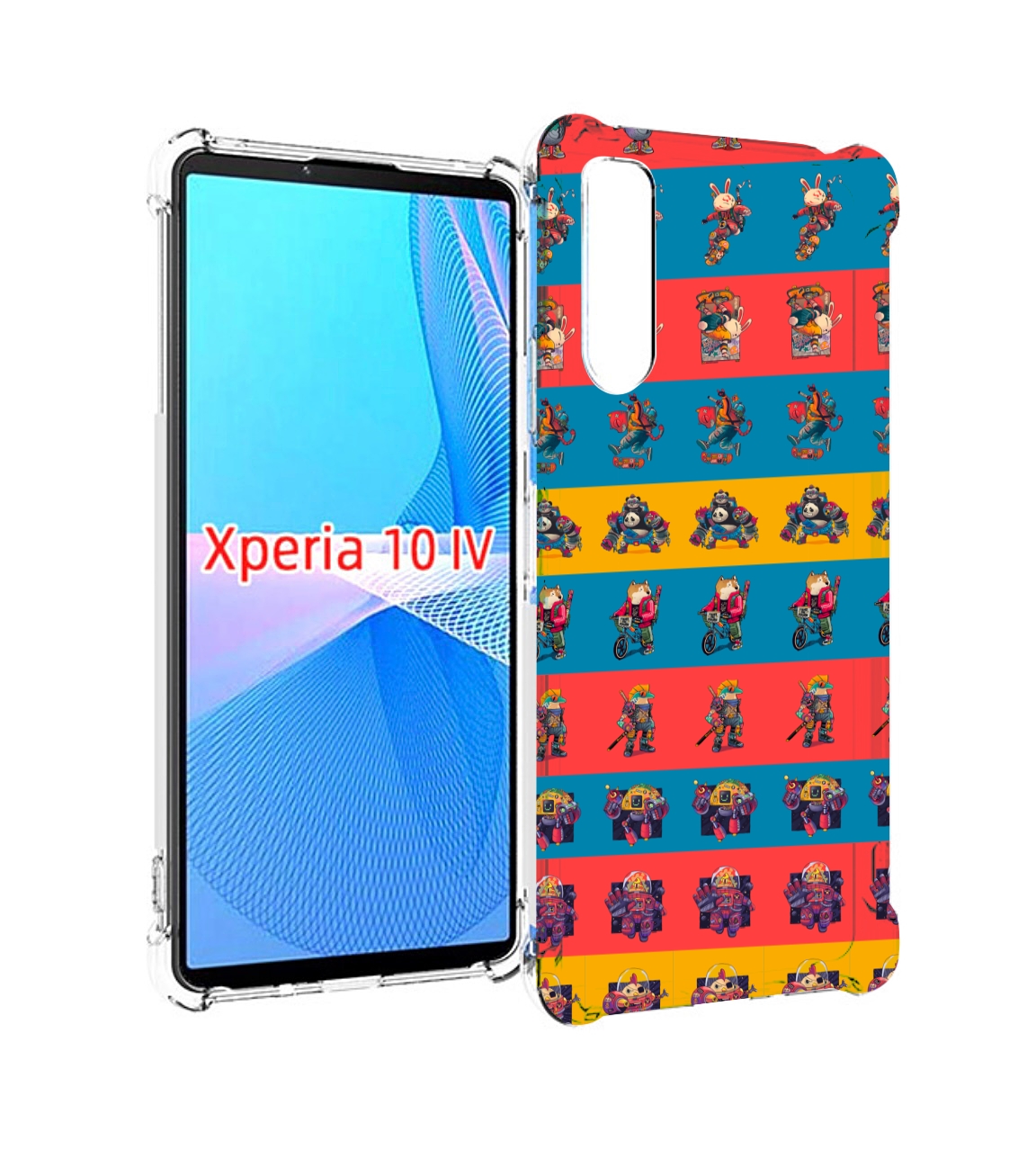 

Чехол MyPads много стикеров для Sony Xperia 10 IV (10-4), Прозрачный, Tocco