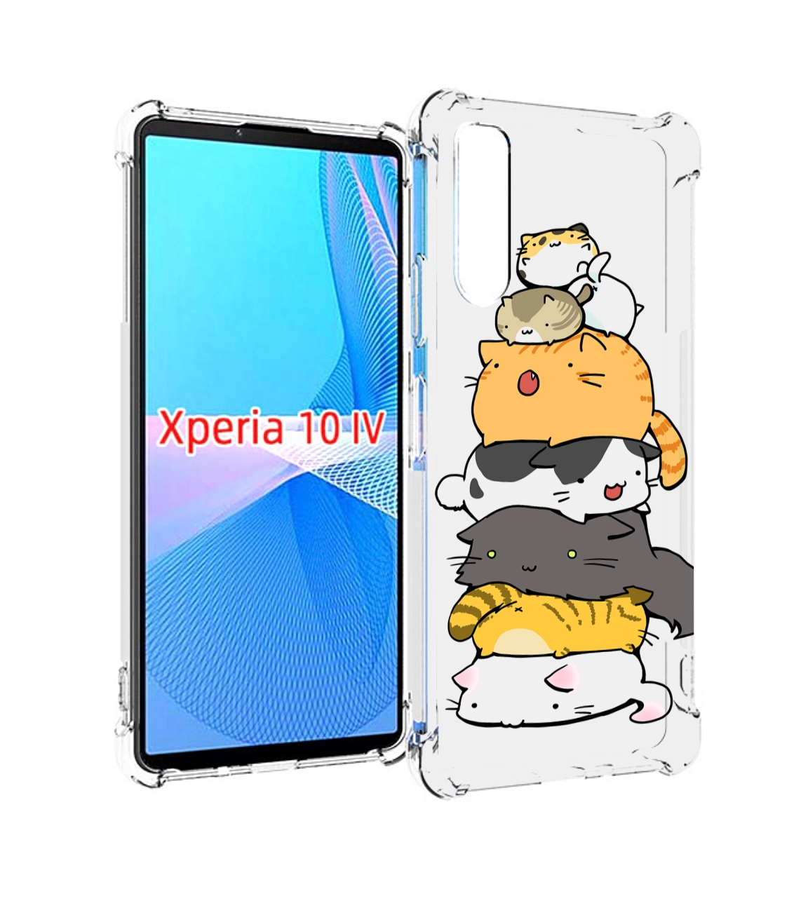 

Чехол MyPads много-маленьких-котиков для Sony Xperia 10 IV (10-4), Прозрачный, Tocco