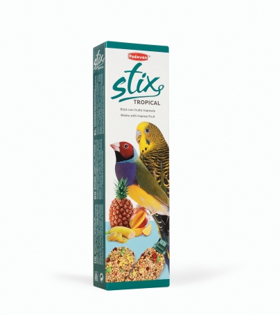 

Сухой корм для волнистых попугаев и экзотических птиц Padovan Stix Tropical, 80 г