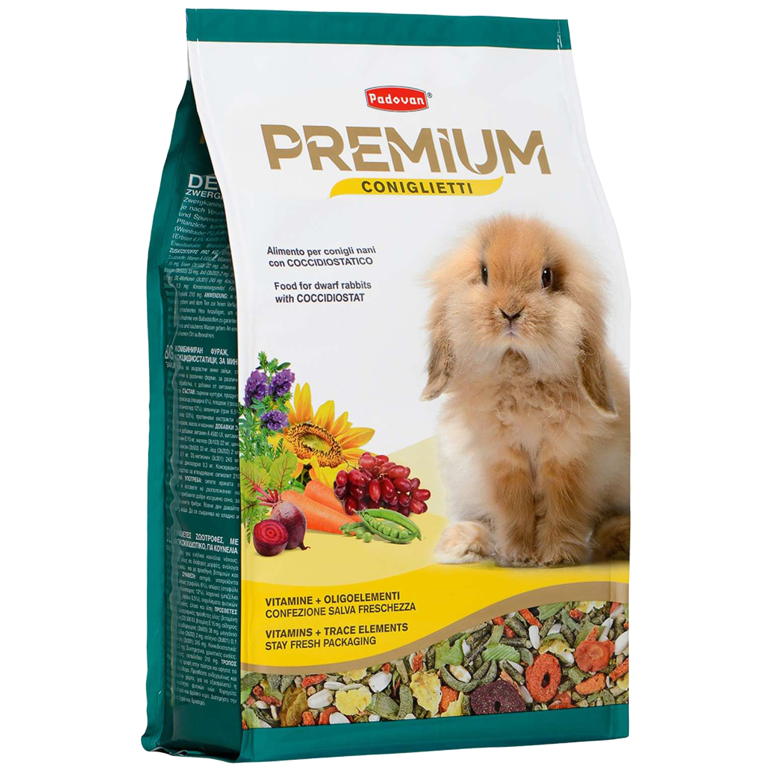 

Сухой корм для декоративных кроликов Padovan Premium Coniglietti, 2 кг, Premium