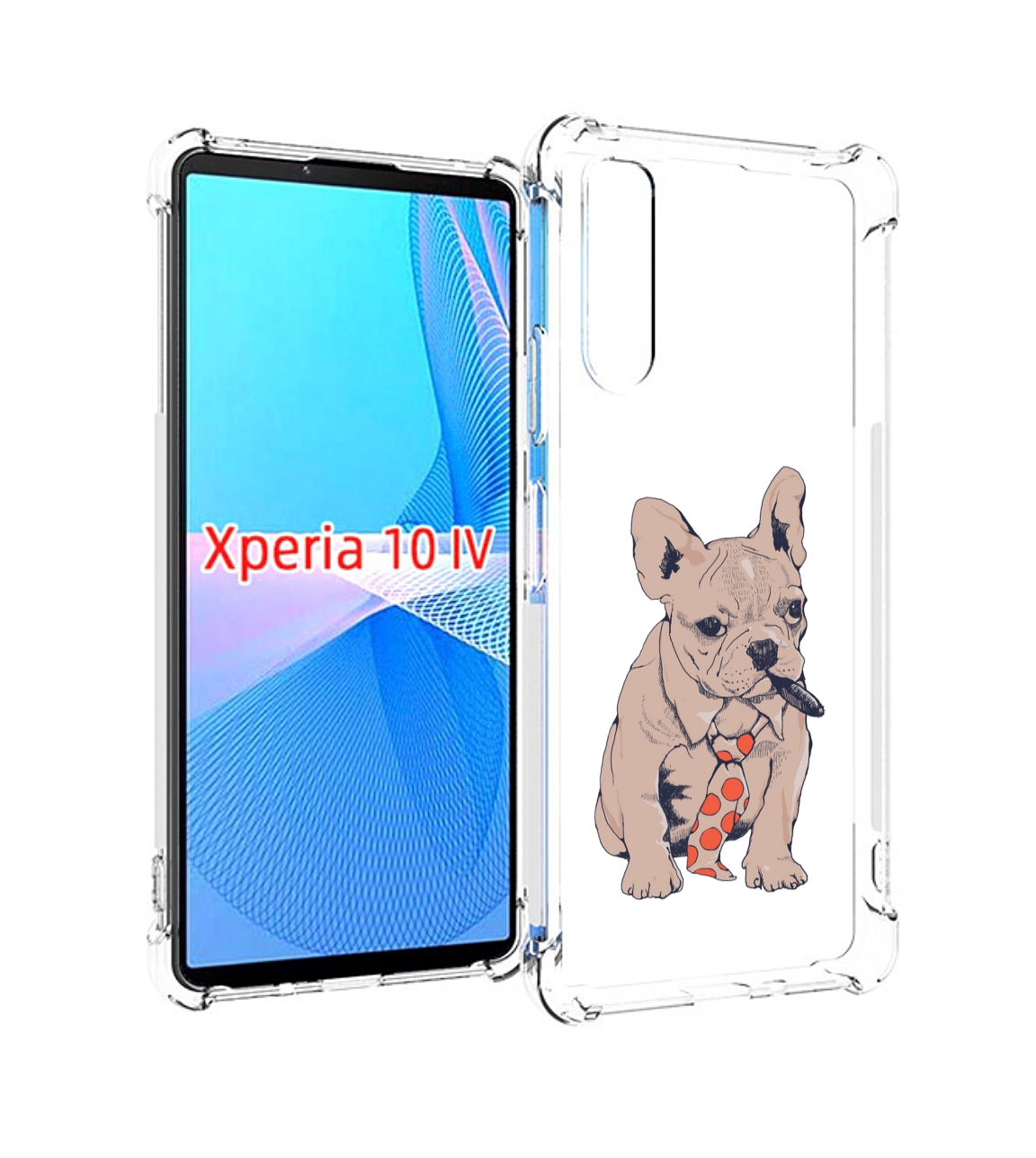 

Чехол MyPads бульдог с сигарой для Sony Xperia 10 IV (10-4), Прозрачный, Tocco