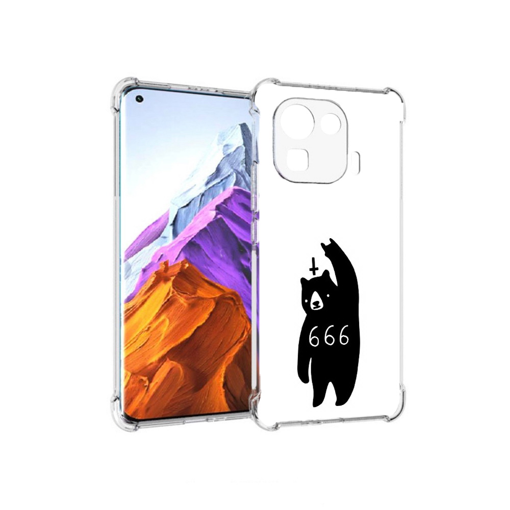 

Чехол MyPads Tocco для Xiaomi 11 Pro медведь 666 (PT144585.286.462), Прозрачный, Tocco
