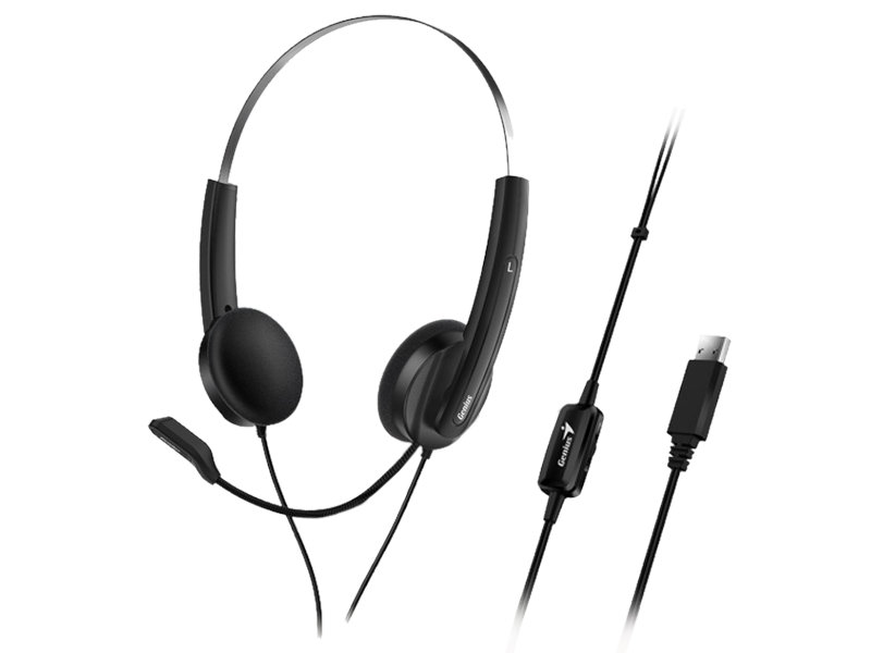 фото Наушники для компьютера genius hs-220u black (hs-220u)