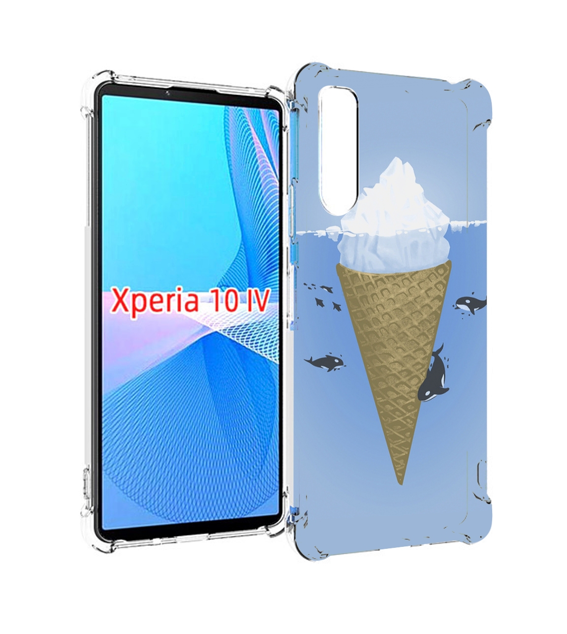 

Чехол MyPads мороженное-у-косаток для Sony Xperia 10 IV (10-4), Прозрачный, Tocco