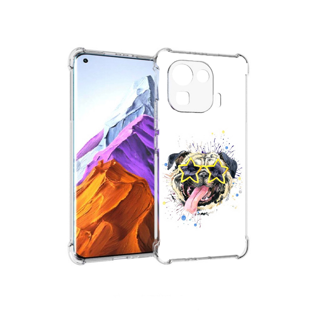 

Чехол MyPads Tocco для Xiaomi 11 Pro мопс боксер (PT144585.286.482), Прозрачный, Tocco