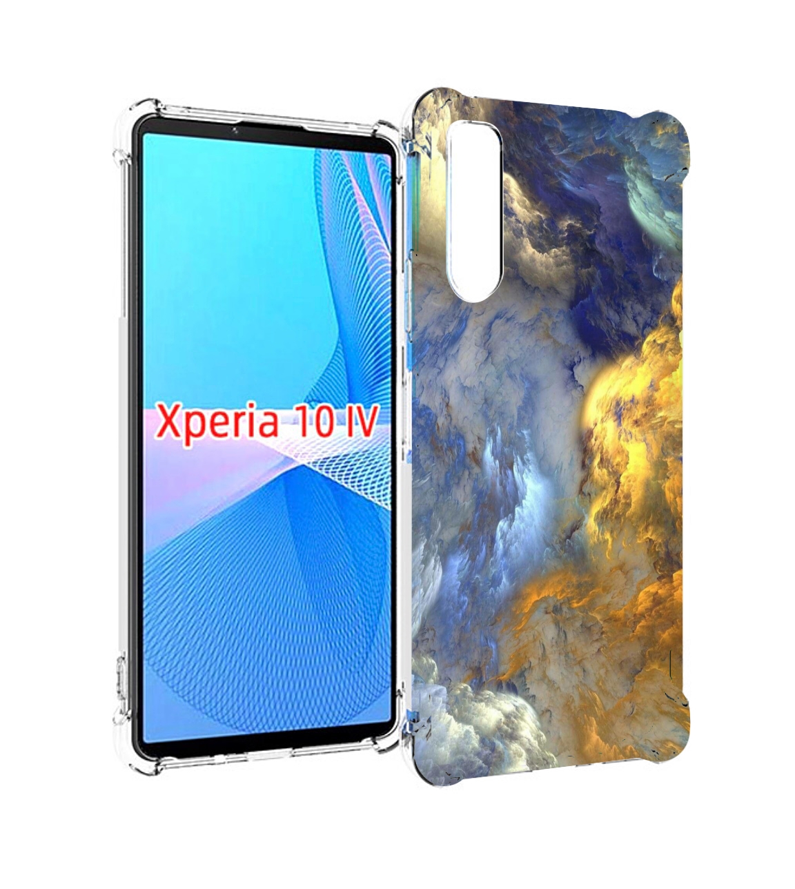 

Чехол MyPads мраморное небо для Sony Xperia 10 IV (10-4), Прозрачный, Tocco