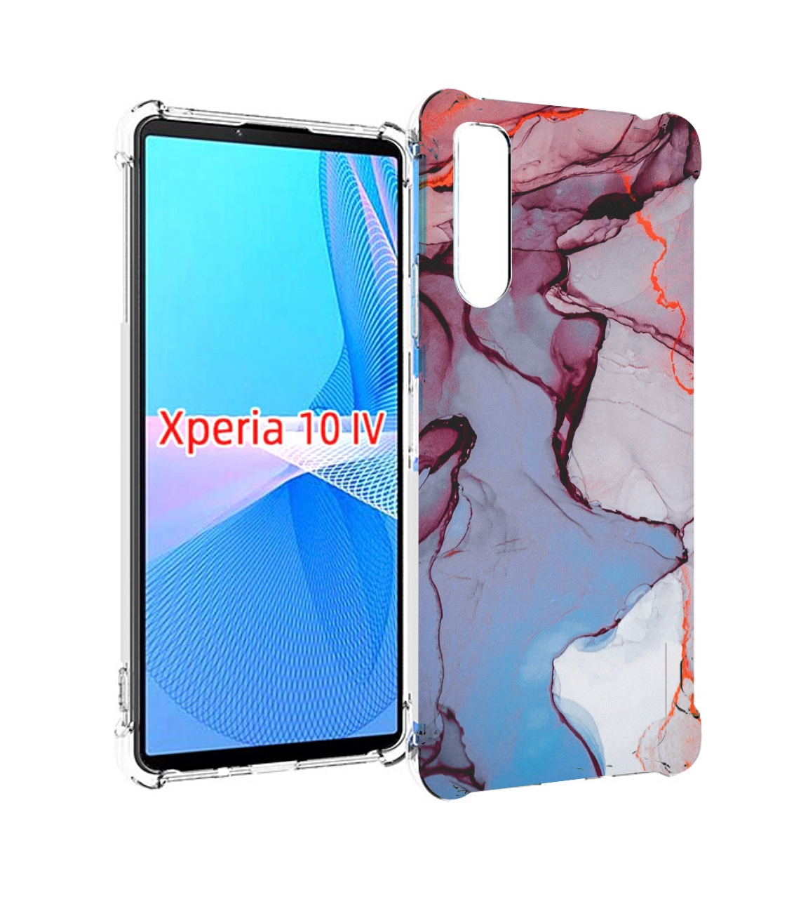 

Чехол MyPads мраморный рисунок для Sony Xperia 10 IV (10-4), Прозрачный, Tocco