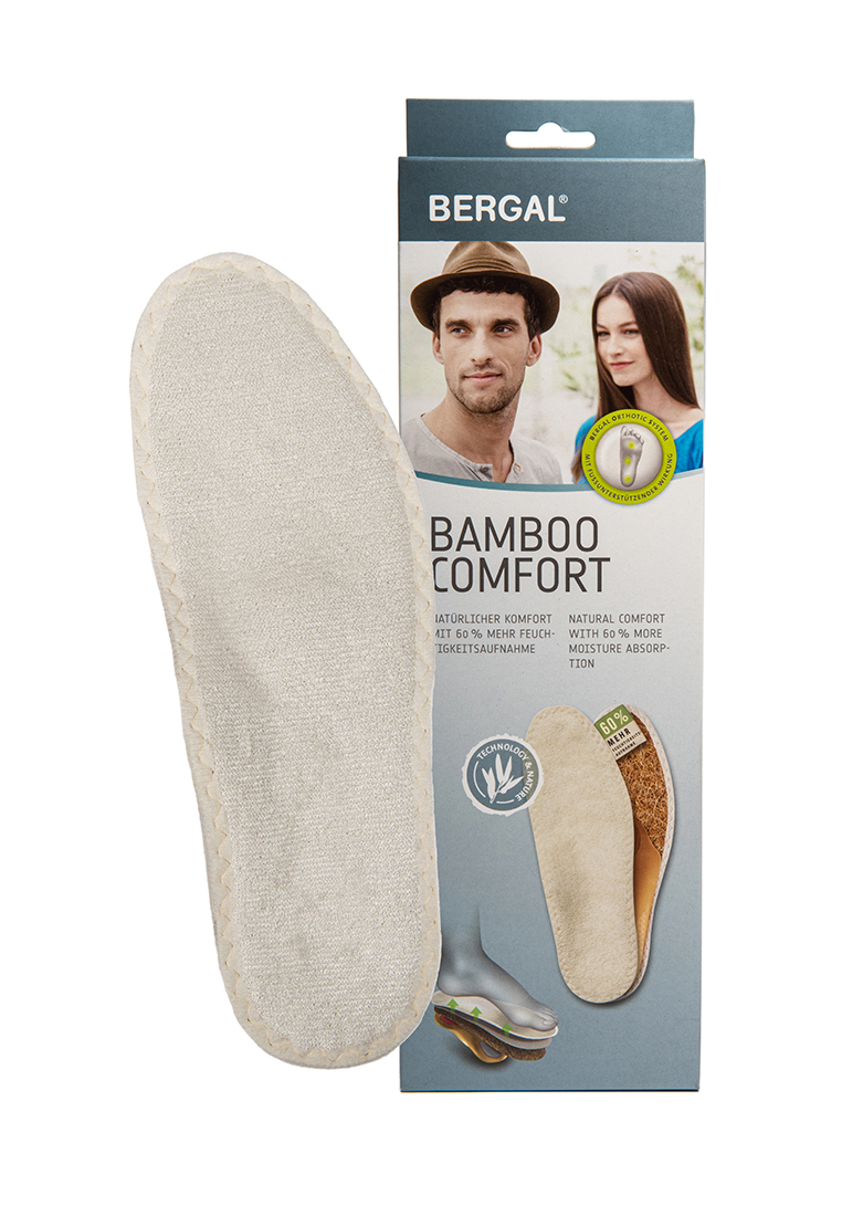 

Стельки для обуви унисекс BERGAL Bamboo Comfort 36, Bamboo Comfort