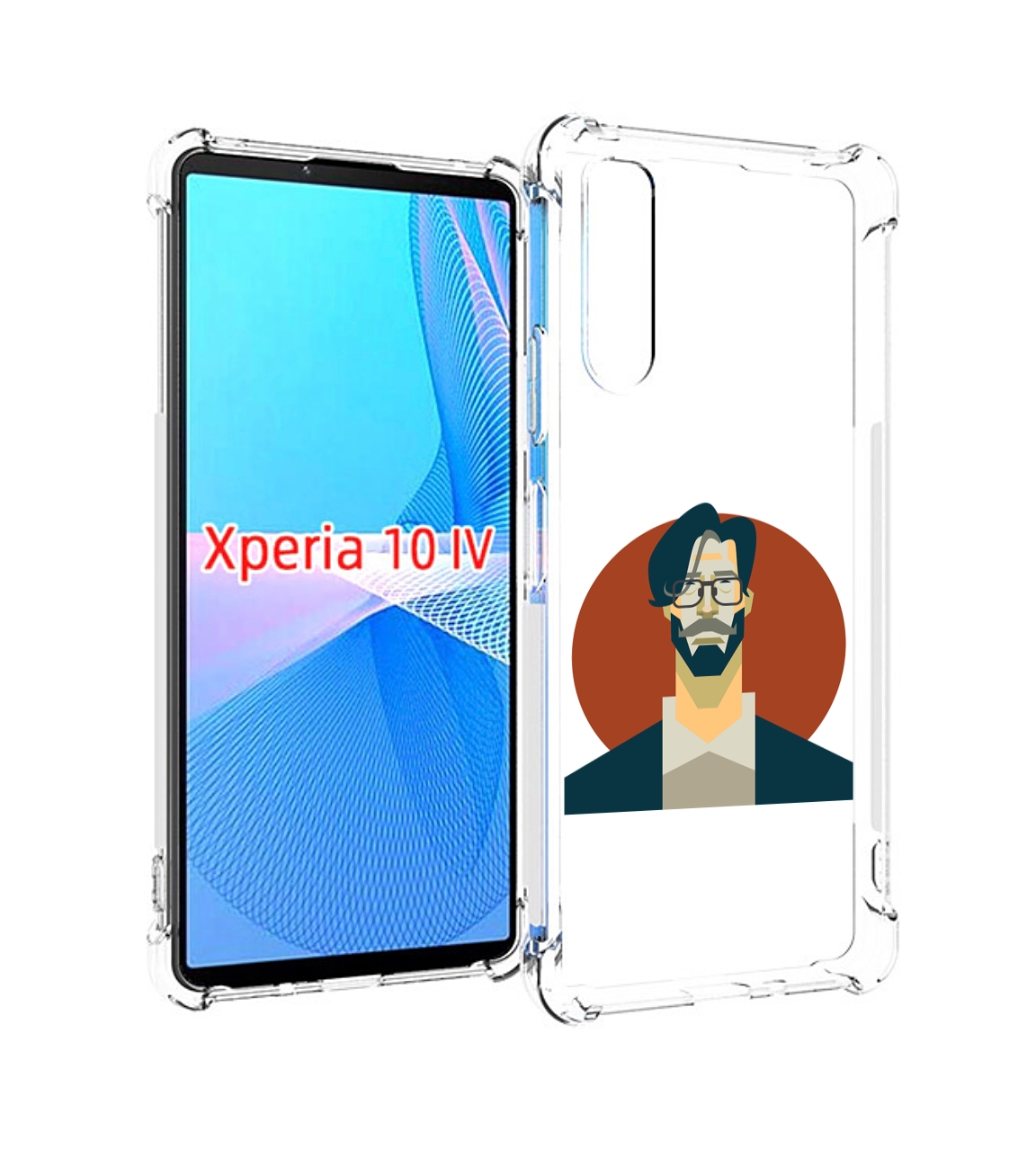 

Чехол MyPads мужичек-в-очках для Sony Xperia 10 IV (10-4), Прозрачный, Tocco