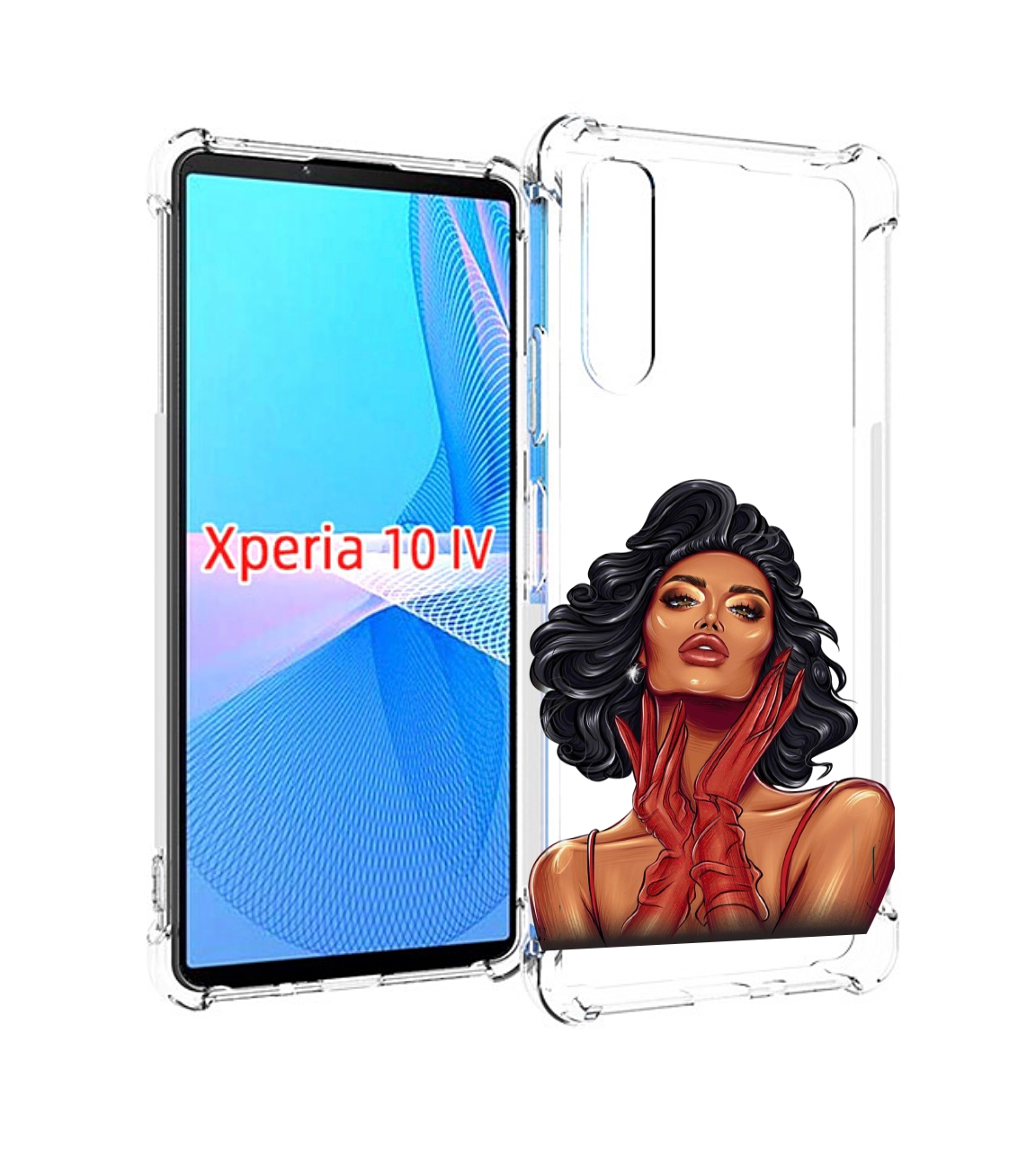 

Чехол MyPads мулатка-в-перчатках женский для Sony Xperia 10 IV (10-4), Прозрачный, Tocco