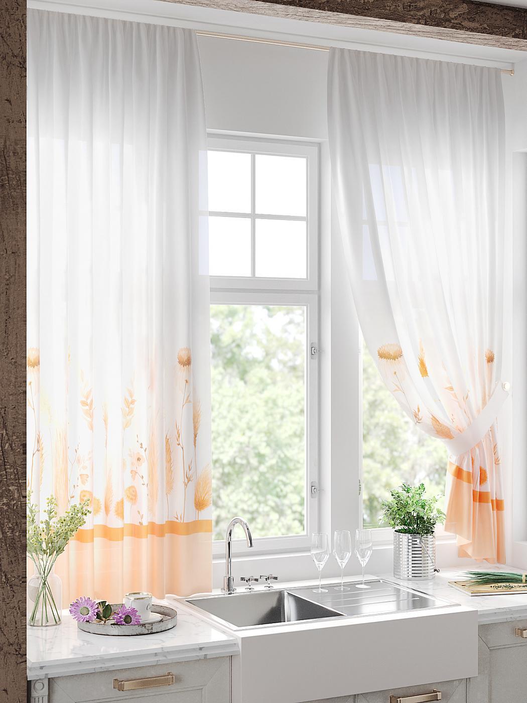 

Комплекты штор AT HOME Фирисонт высота 180 см, ширина 150 см, Белый, 930656