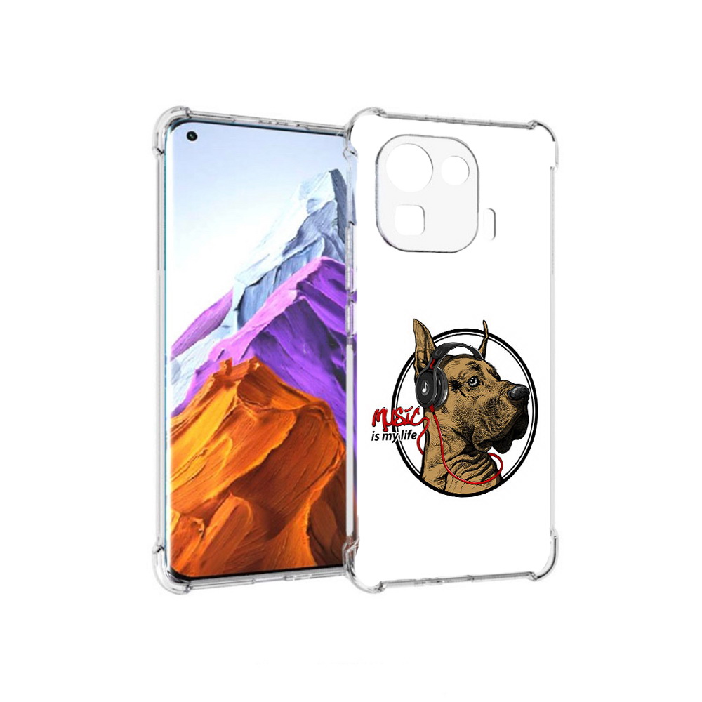 

Чехол MyPads Tocco для Xiaomi 11 Pro музыкальная собака (PT144585.286.490), Прозрачный, Tocco