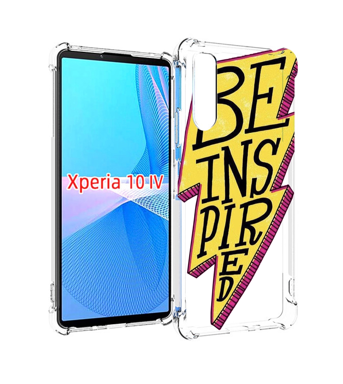 

Чехол MyPads надпись в желтой молнии для Sony Xperia 10 IV (10-4), Прозрачный, Tocco