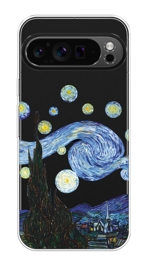 

Чехол на Google Pixel 9 Pro "Ночь Ван Гога", Голубой;синий;черный, 272050-1