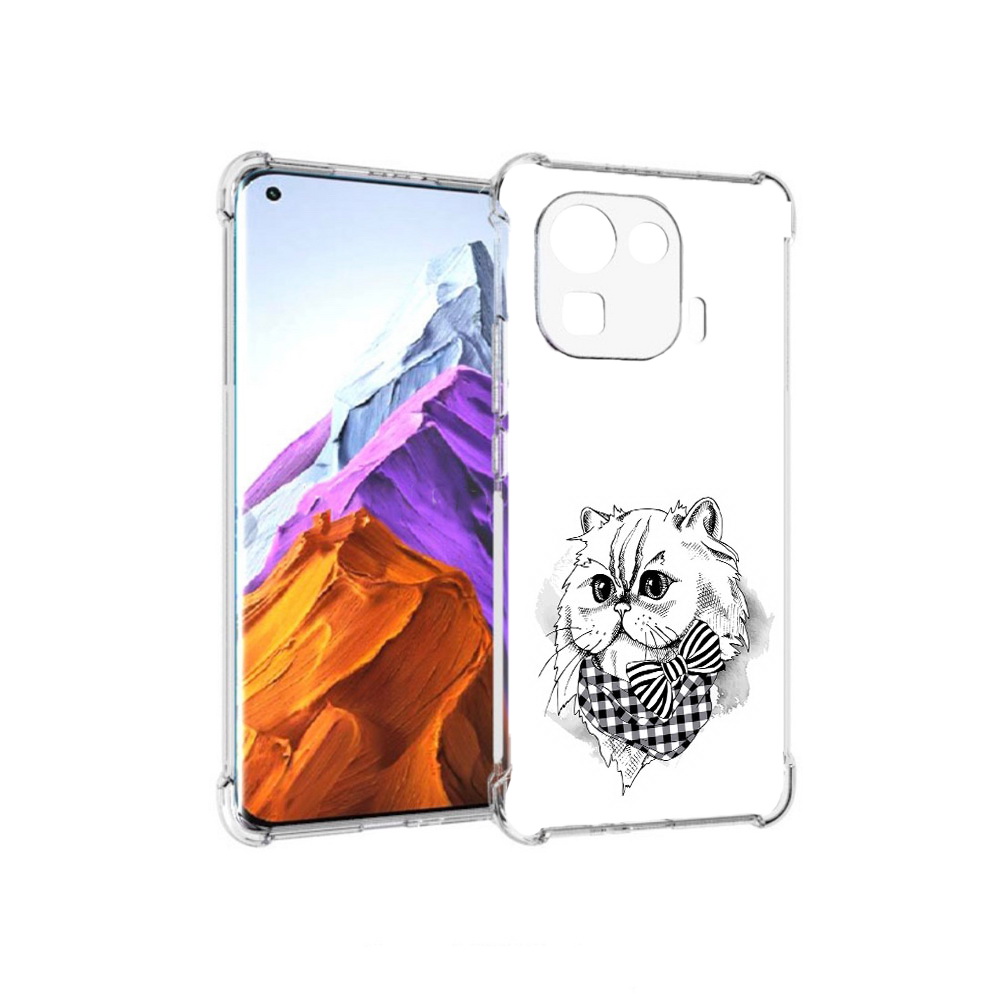 

Чехол MyPads Tocco для Xiaomi 11 Pro нарисованная красивая кошечка (PT144585.286.503), Прозрачный, Tocco